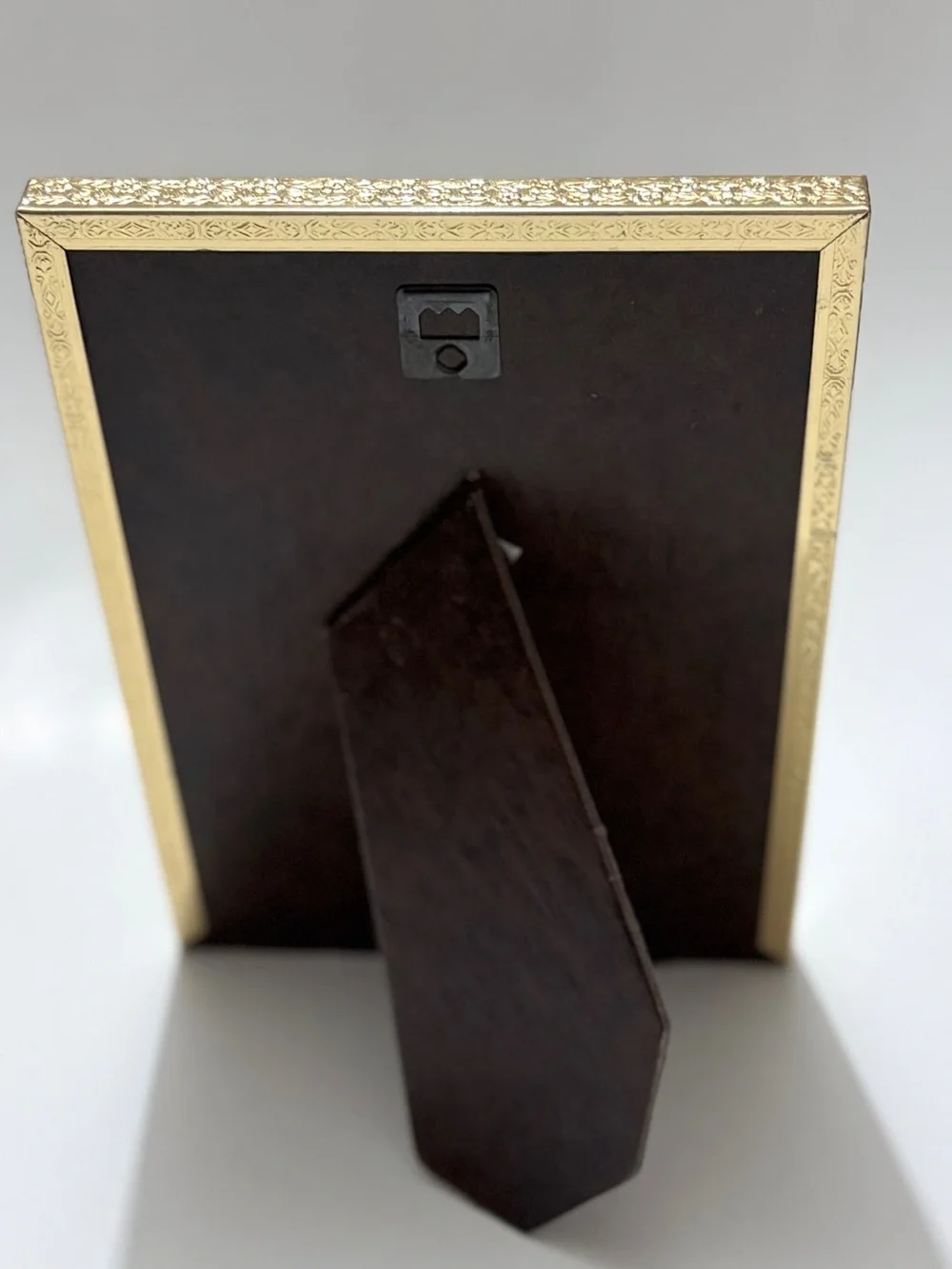 VINTAGE Mother of Pearl 5X7 Frame Easel Holographic Stands Metal